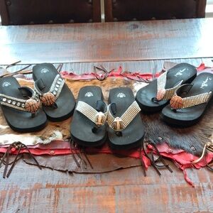 Collection of Bling Sports Flip Flops, Size 7